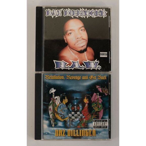 Lot of 2 Daz Dillinger CD's - R.A.W. / Retaliation, Revenge and Get Back - Rap - Picture 1 of 3